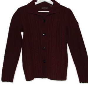 Ben Sherman Maroon Cable Knit Sweater Size XS